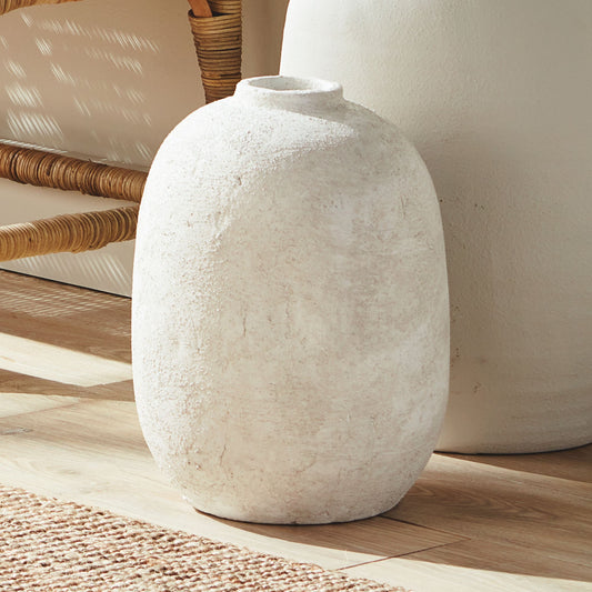 Rustic textured ceramic cylinder vase - stylish home accent (Image5).