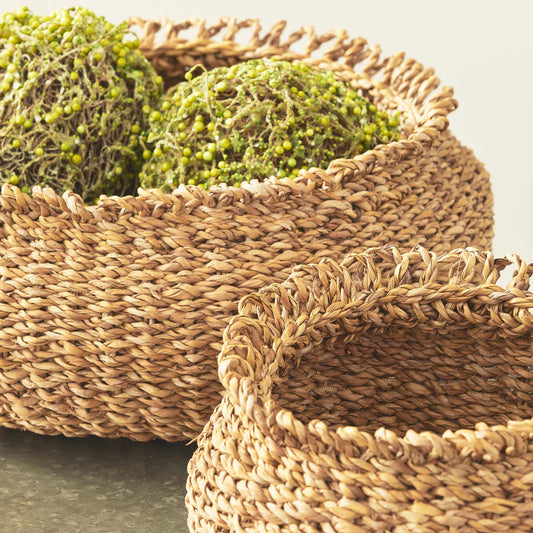 Seagrass loop baskets (set of 3) - stylish home accent (Image2).