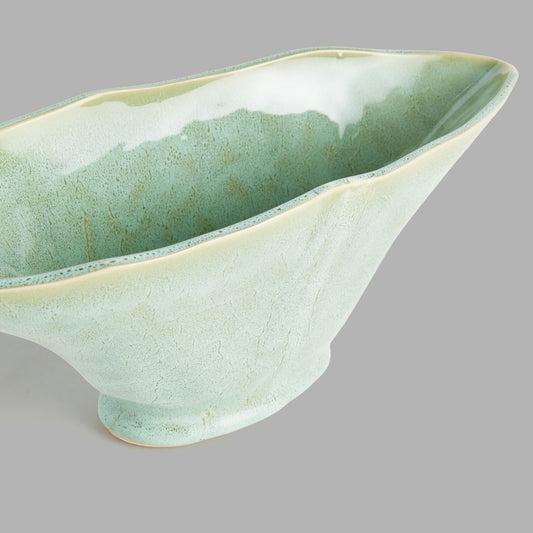 Small green handcrafted ceramic vase - stylish home accent (Image2).