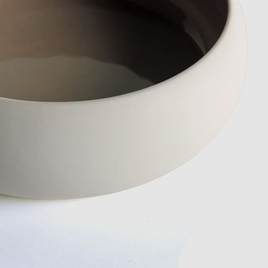 Taupe ceramic decorative bowl - stylish home accent (Image2).