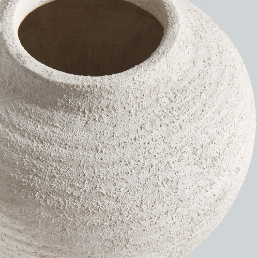 Textured ceramic round large vase - stylish home accent (Image2).