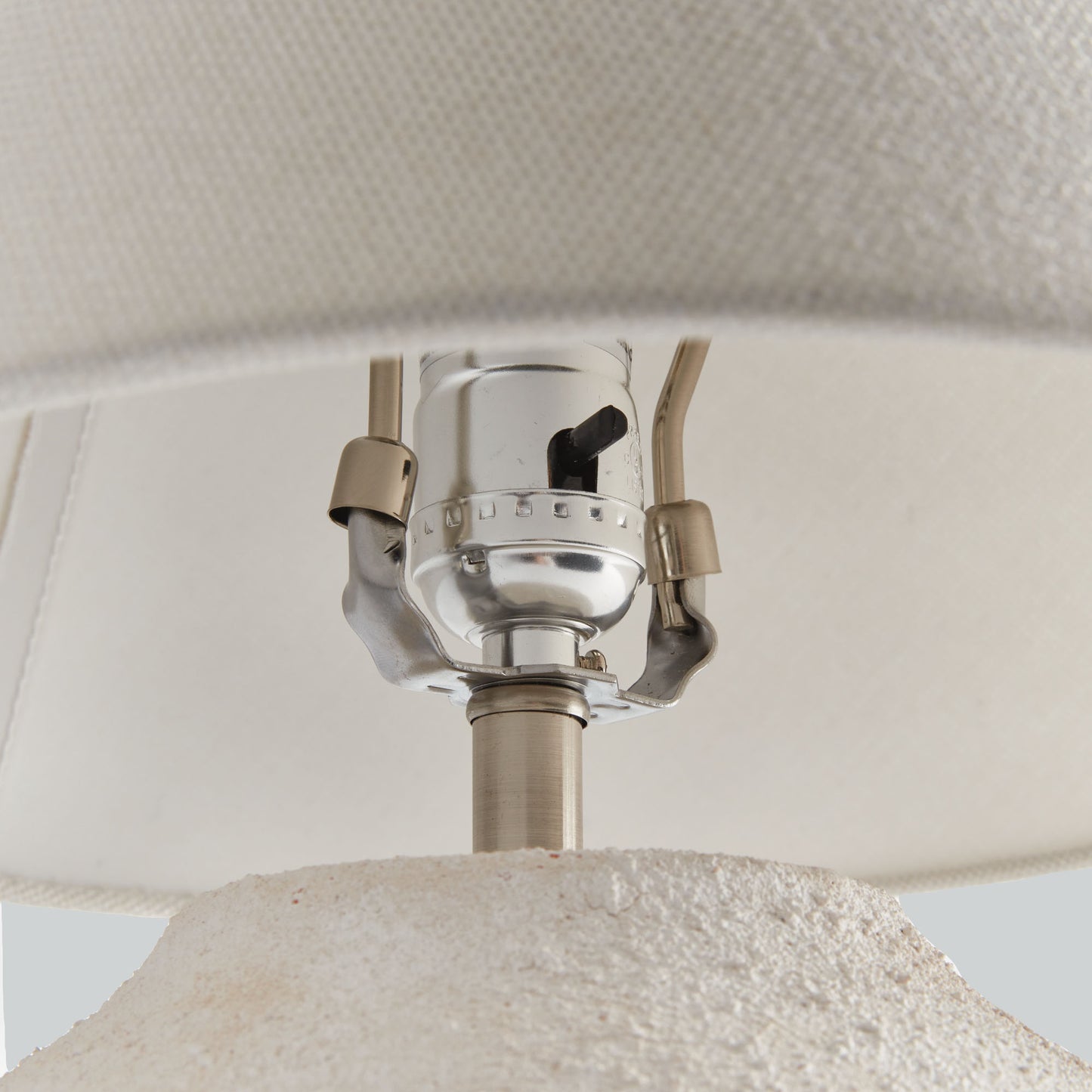 Textured white table lamp - stylish home accent (Image2).