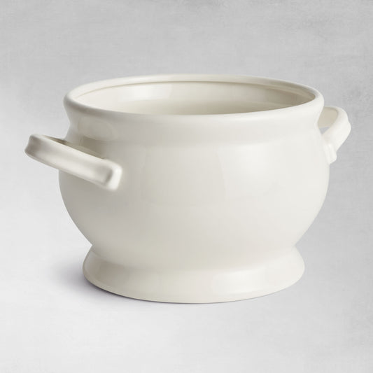 White ceramic footed bowl - stylish home accent (Image2).