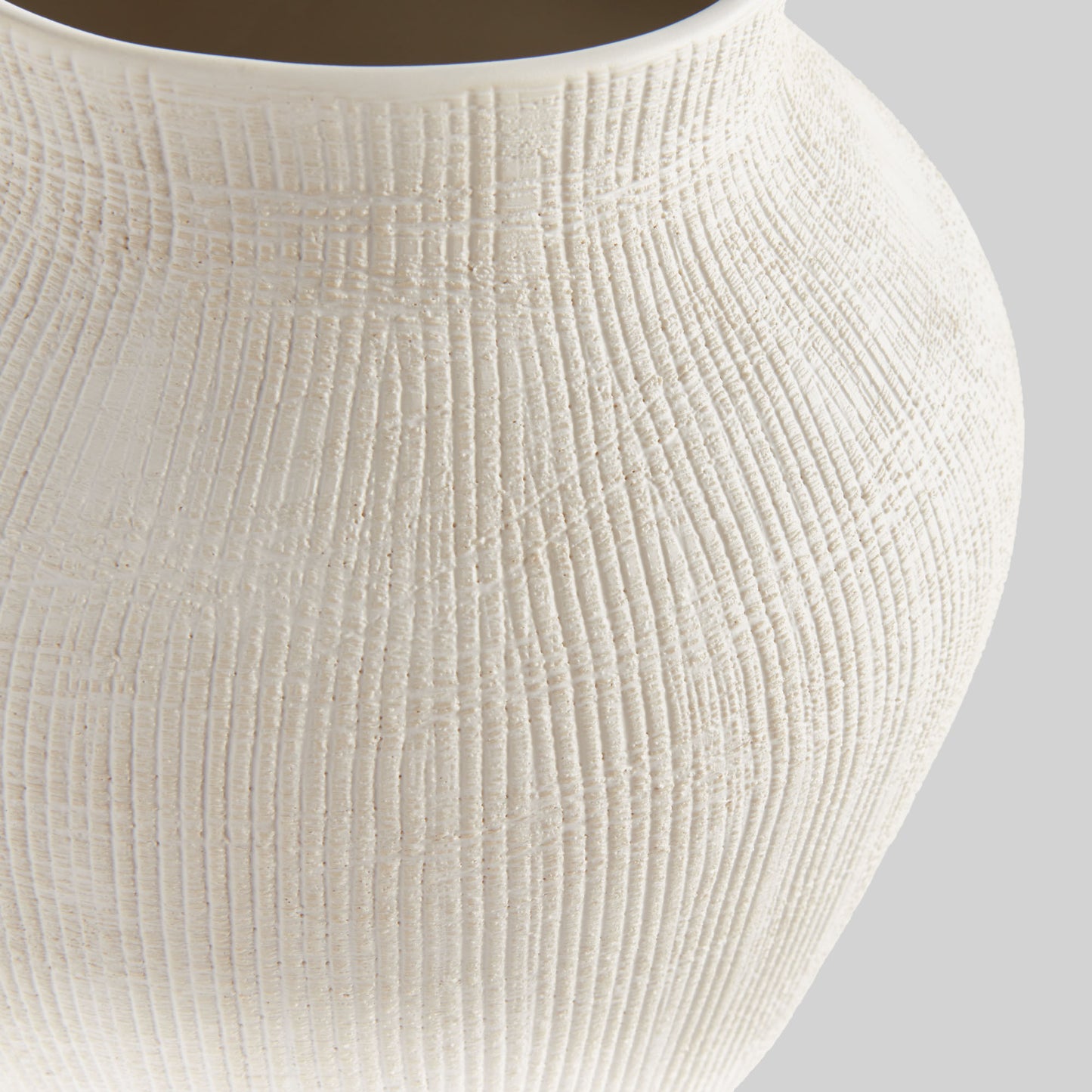 White crosshatch large vase - stylish home accent (Image2).