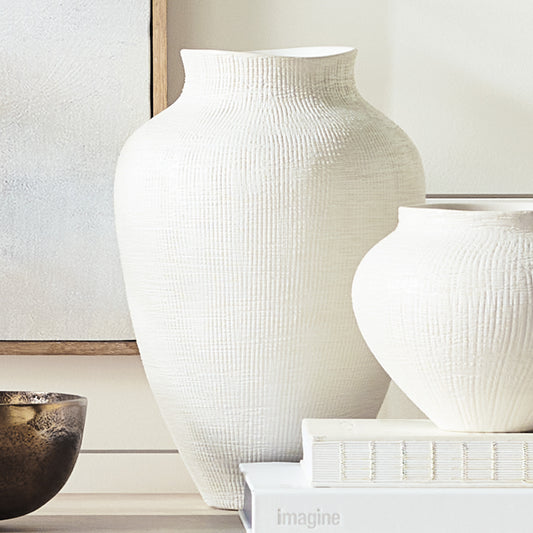 White crosshatch small vase - stylish home accent (Image5).
