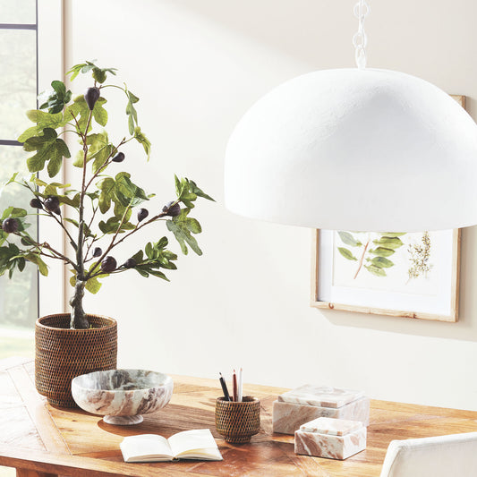 White textured dome large pendant 24 inch - stylish home accent (Image5).