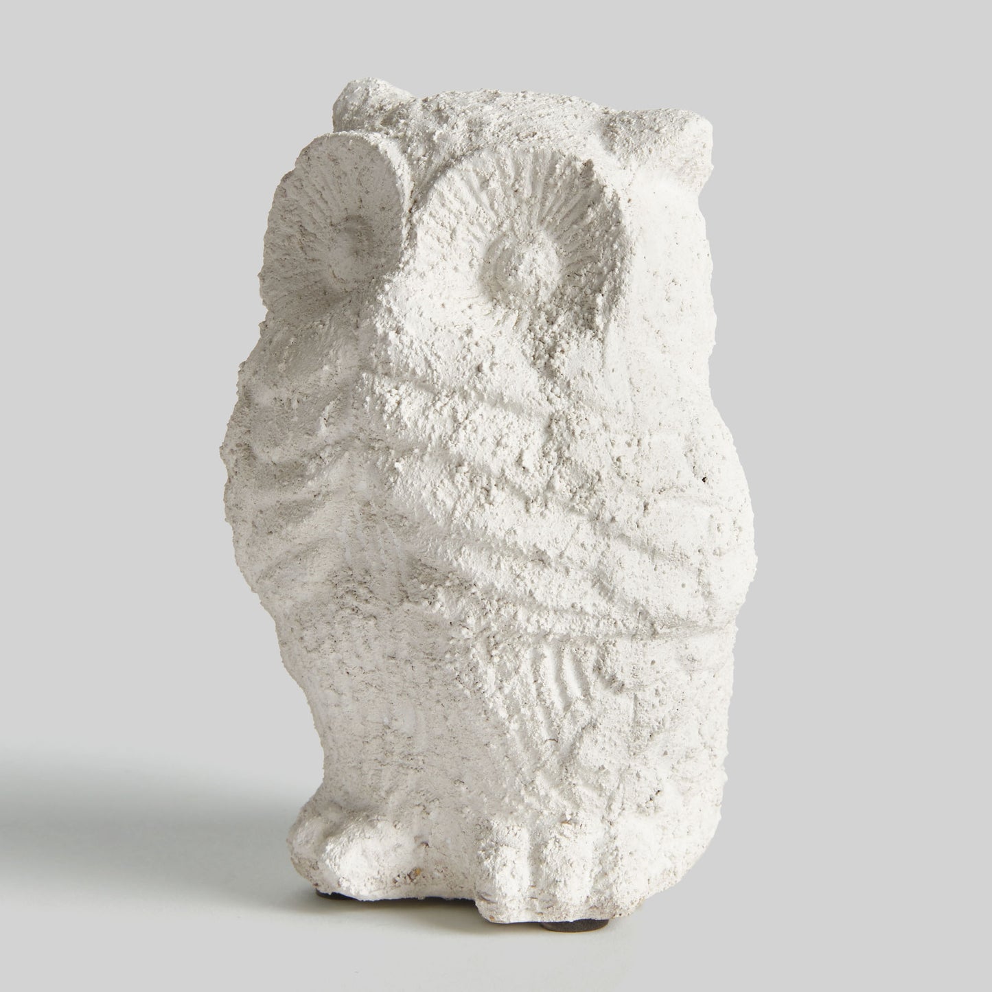 White weathered owl decorative object - stylish home accent (Image3).