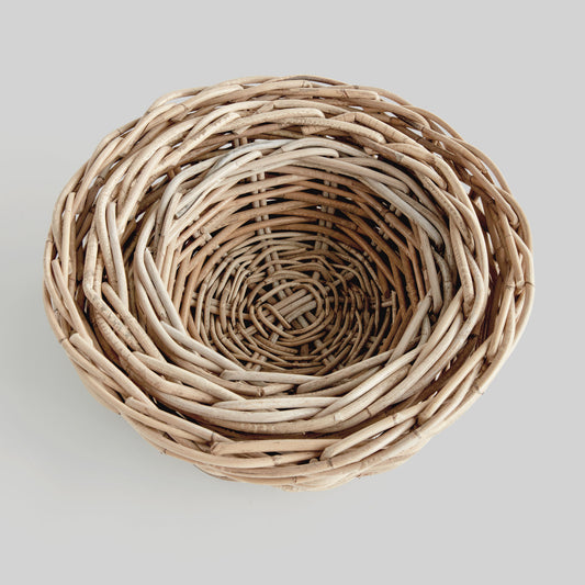 Woven rattan decorative bowls (set of 3) - stylish home accent (Image2).