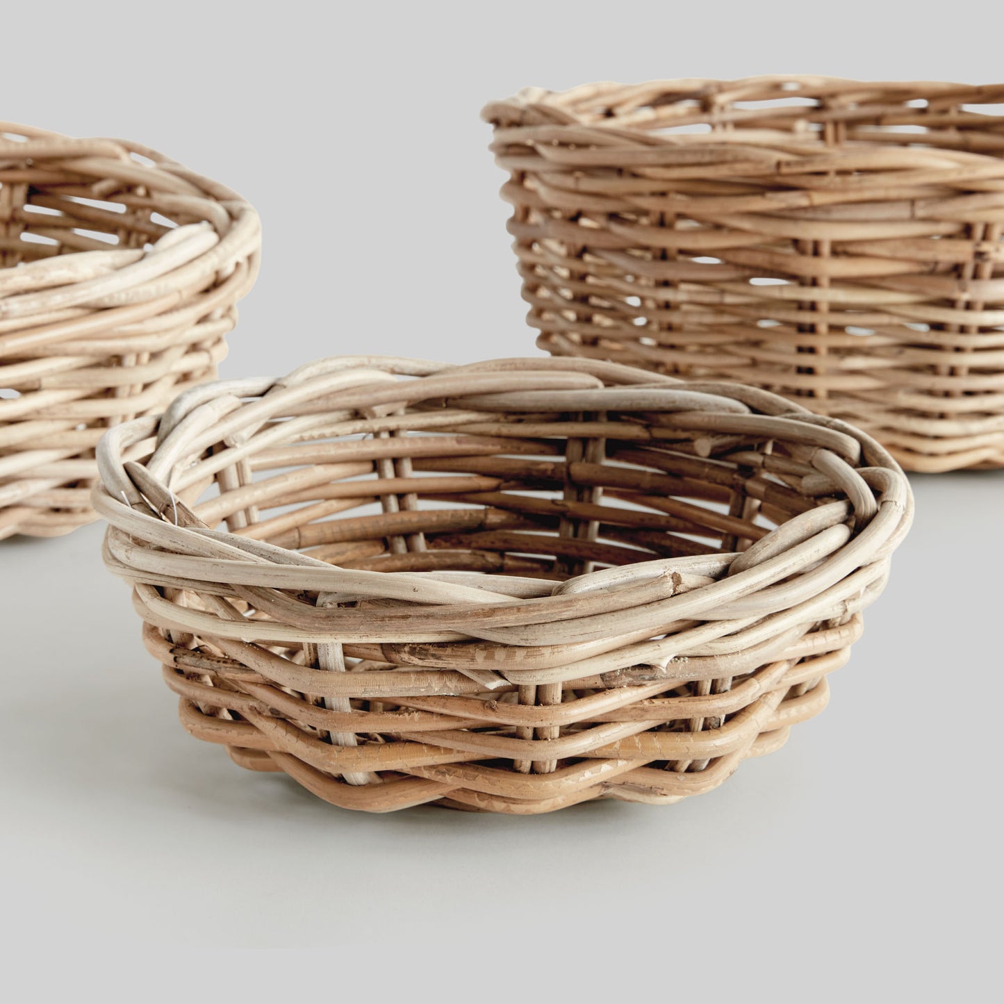 Woven rattan decorative bowls (set of 3) - stylish home accent (Image4).