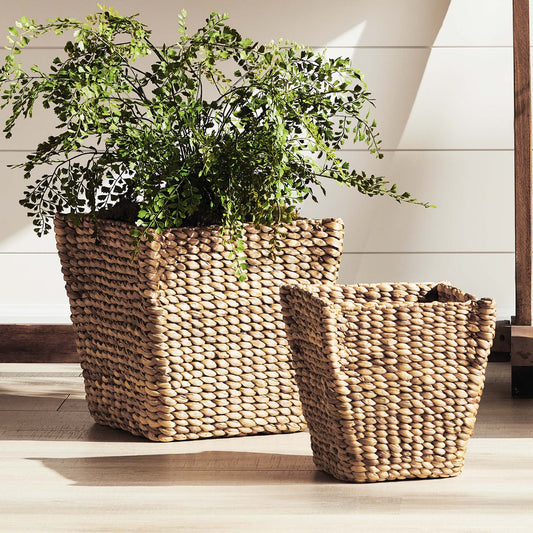 Woven tapered storage baskets (set of 2) - stylish home accent (Image6).