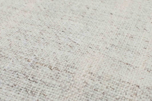 Handwoven Turkish kilim hemp pillow cover fabric in sand/cream/brown.