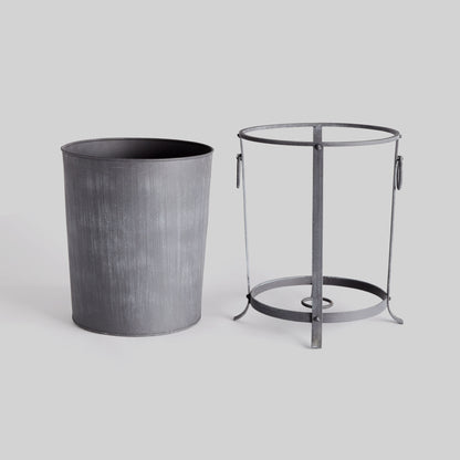 Aged zinc iron medium planter 15.5 inch - stylish home accent (Image2).