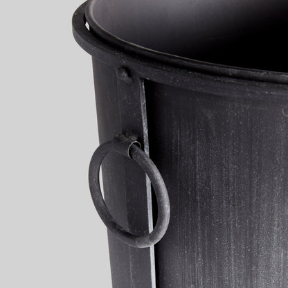 Aged zinc iron medium planter 15.5 inch - stylish home accent (Image3).