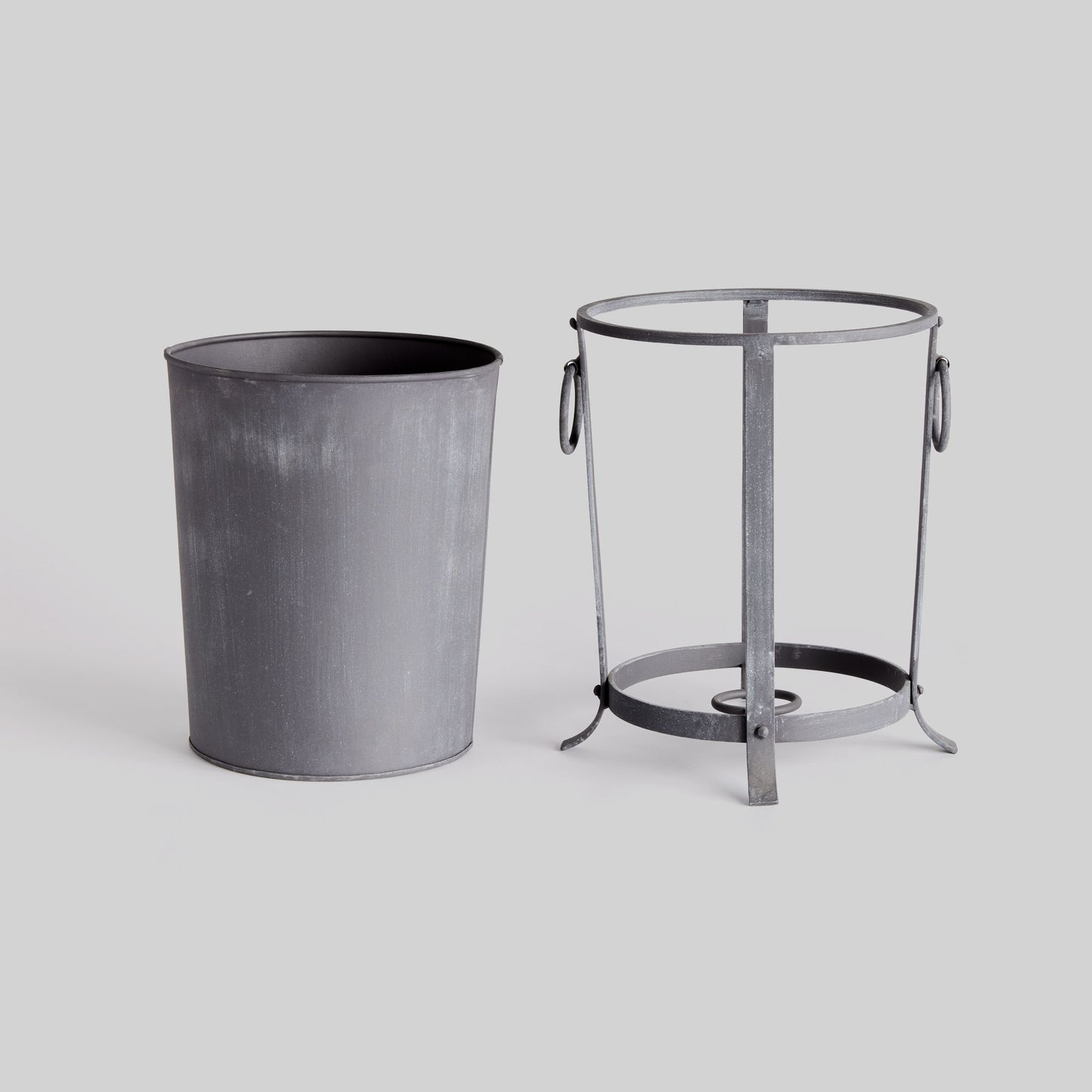 Aged zinc iron small planter 13 inch - stylish home accent (Image2).