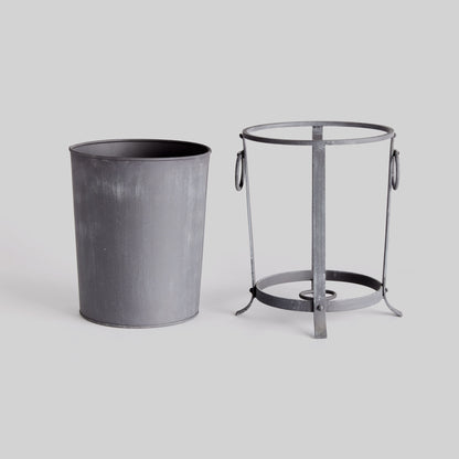 Aged zinc iron small planter 13 inch - stylish home accent (Image2).