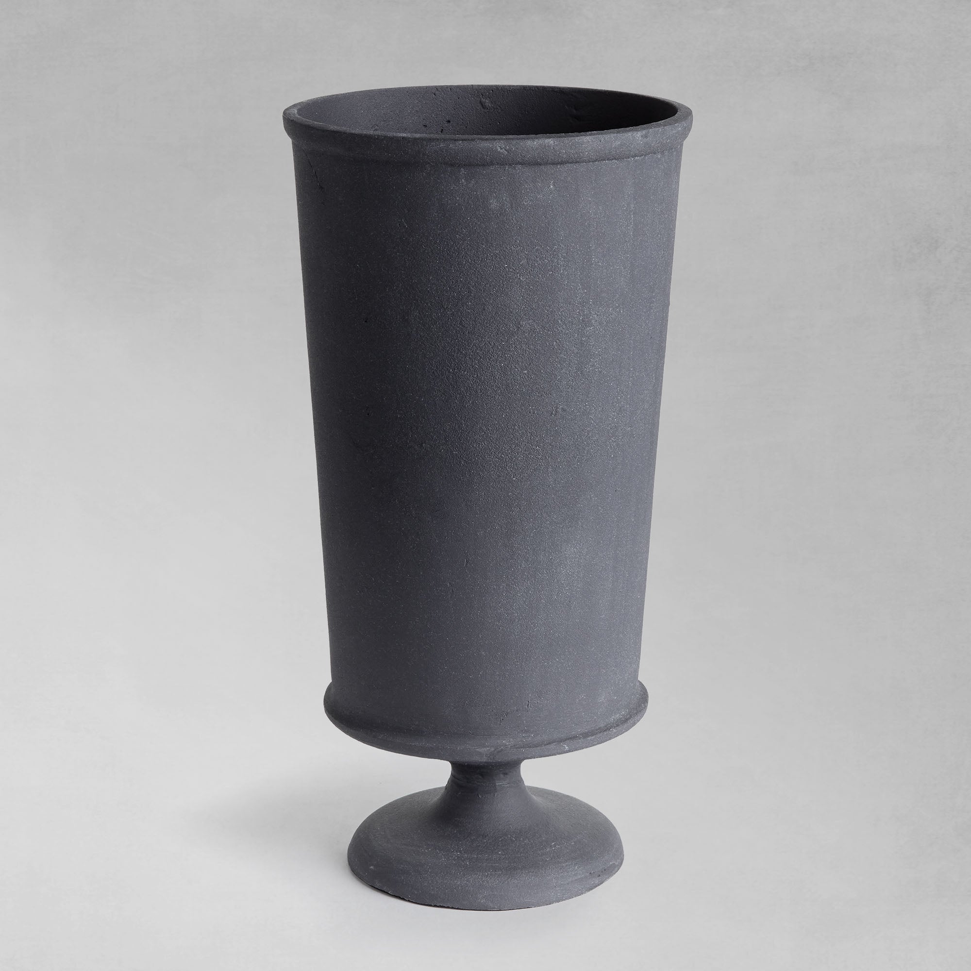 aged zinc large vase 16 inch | parker + gibbs