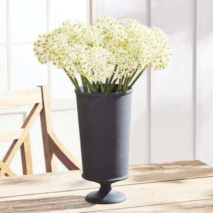 Aged zinc large vase 16 inch - stylish home accent (Image6).