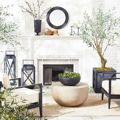 Aged zinc large vase 16 inch - stylish home accent (Image7).