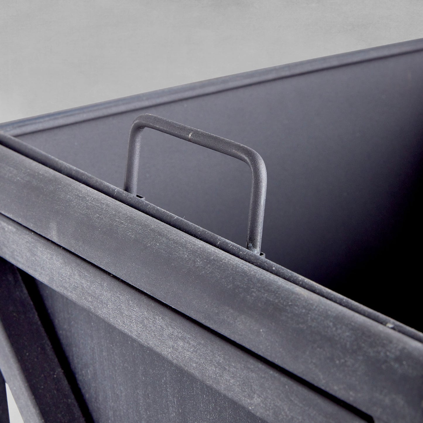 Aged zinc small outdoor planter 17 inch - stylish home accent (Image2).