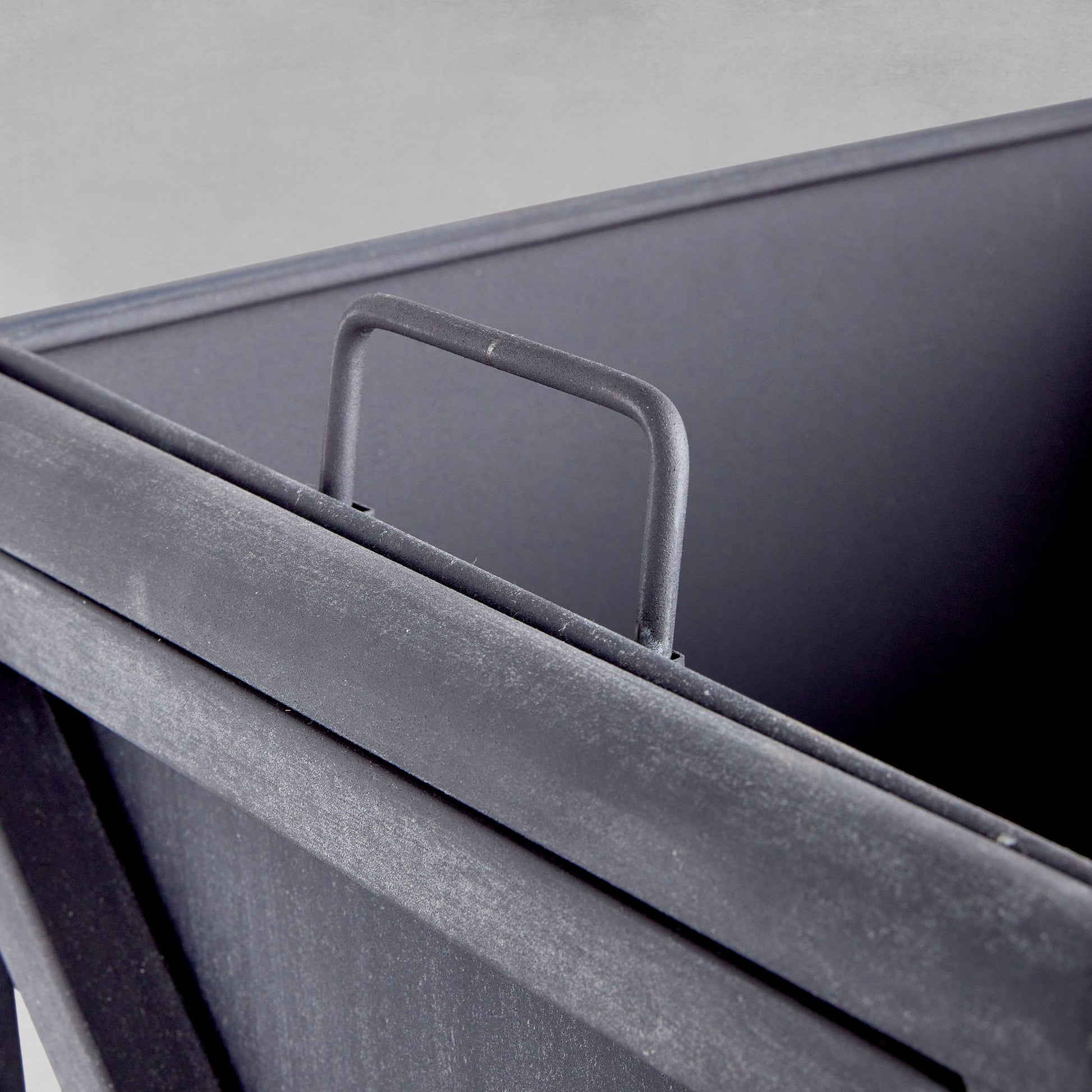 Aged zinc small outdoor planter 17 inch - stylish home accent (Image2).