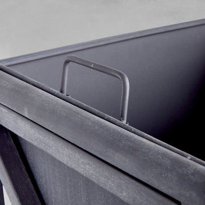 Aged zinc small outdoor planter 17 inch - stylish home accent (Image2).