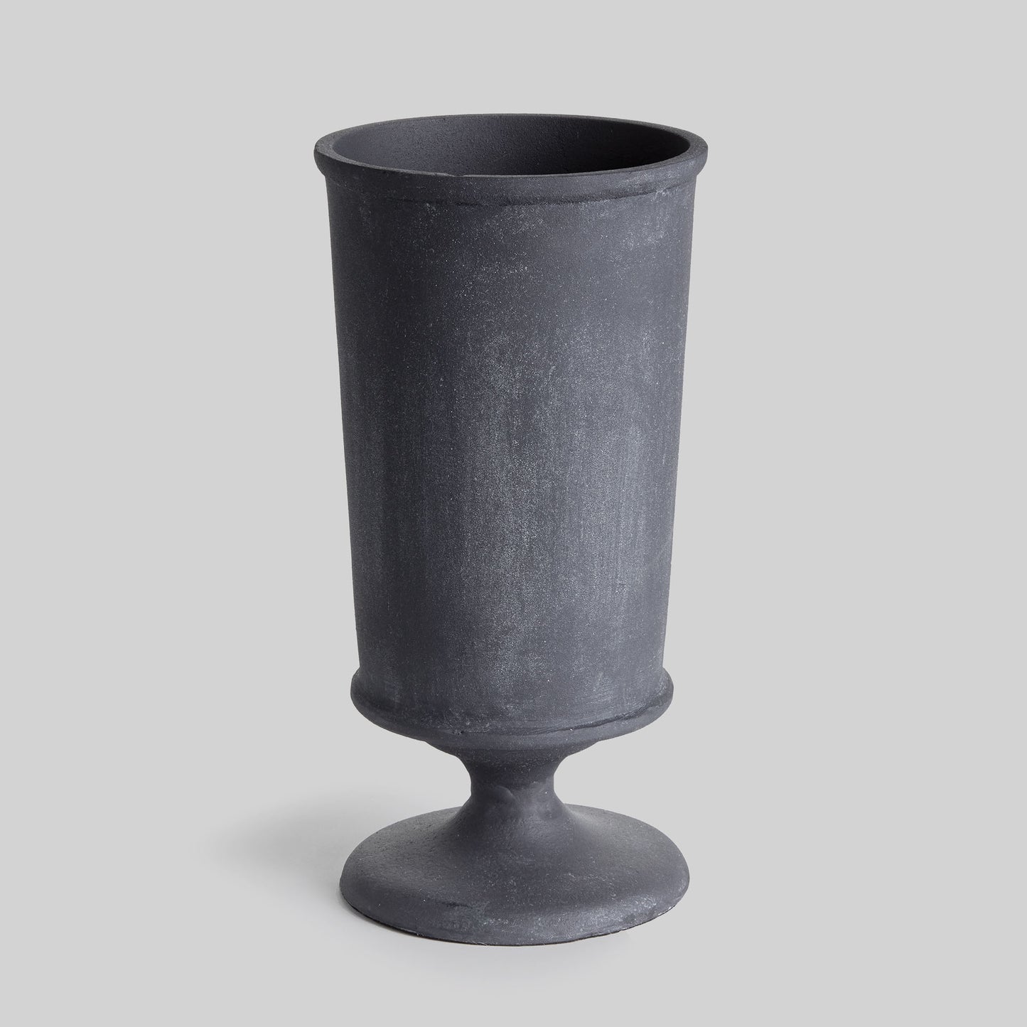 Aged zinc small vase 12 inch - stylish home accent (Image1).