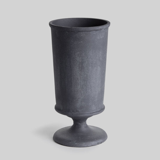 Aged zinc small vase 12 inch - stylish home accent (Image1).