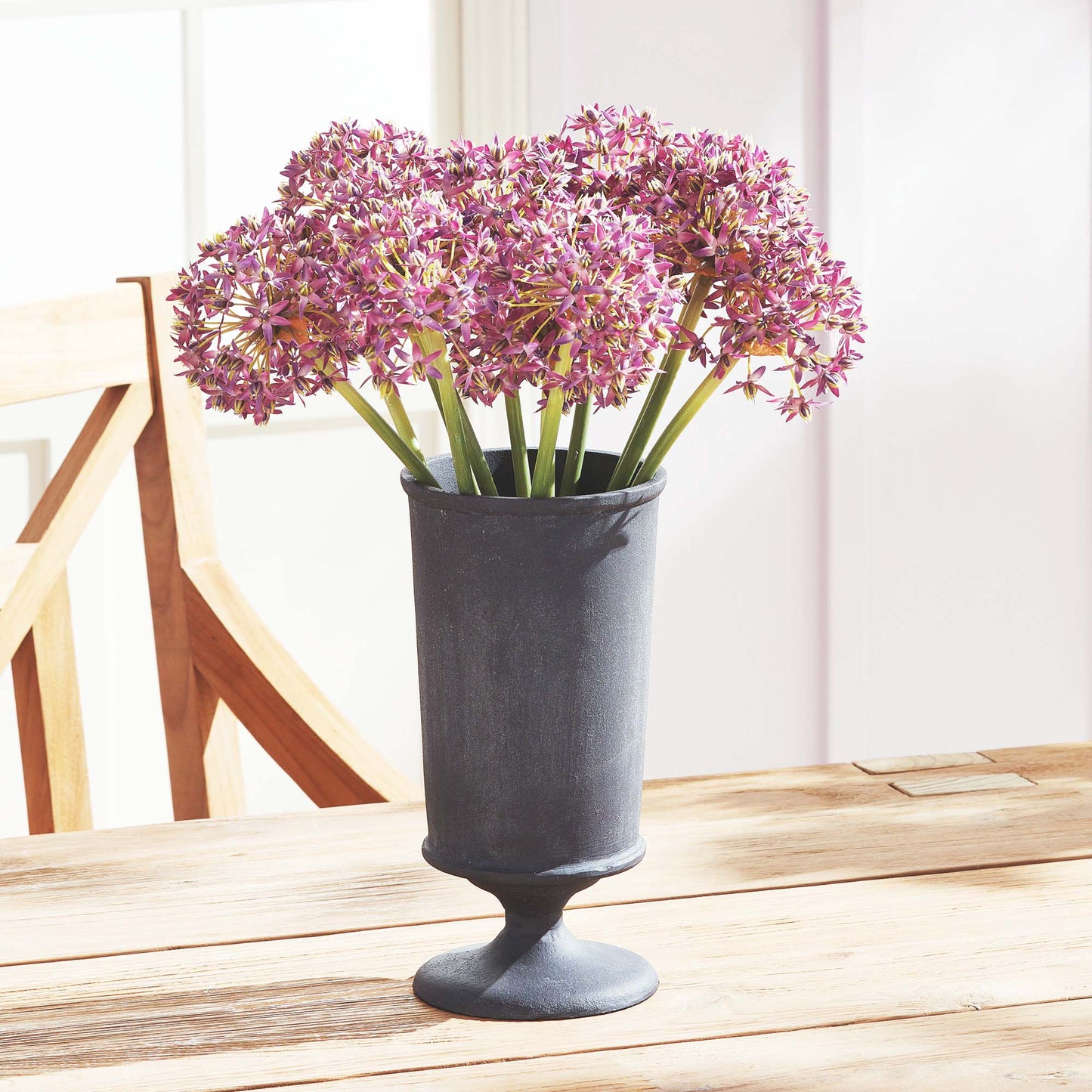 Aged zinc small vase 12 inch - stylish home accent (Image5).