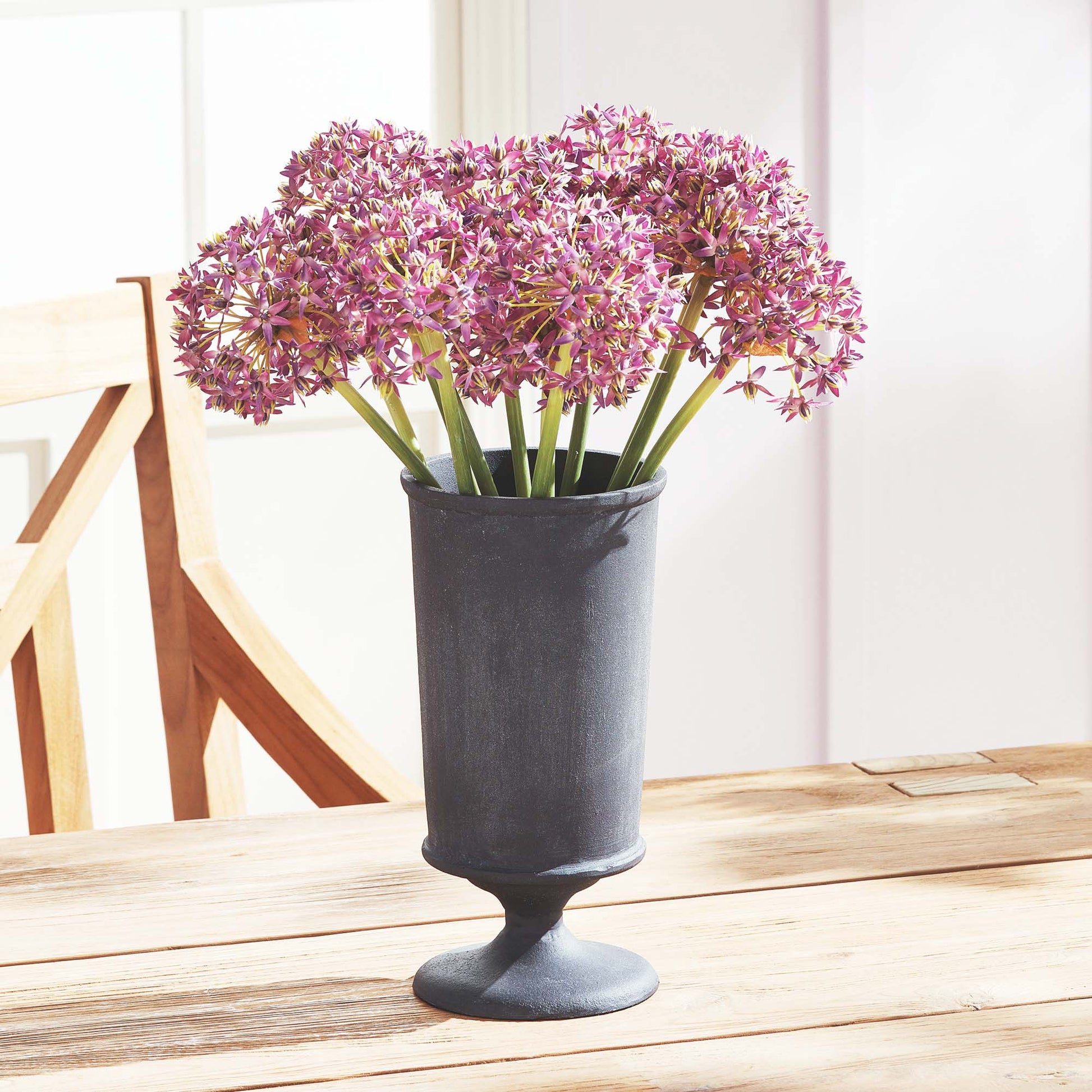 Aged zinc small vase 12 inch - stylish home accent (Image5).