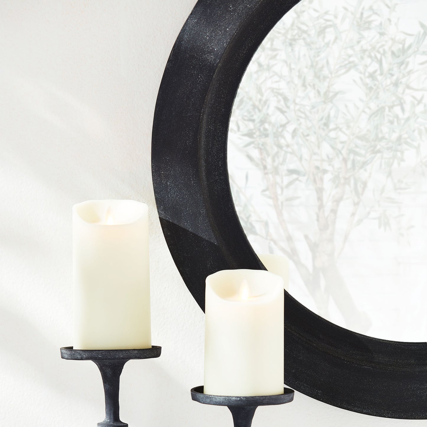 Aged zinc terrazza mirror 24 inch - stylish home accent (Image3).