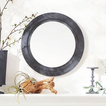 Aged zinc terrazza mirror 24 inch - stylish home accent (Image2).