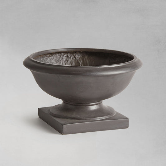 Antique black footed bowl 18.5 inch - stylish home accent (Image1).