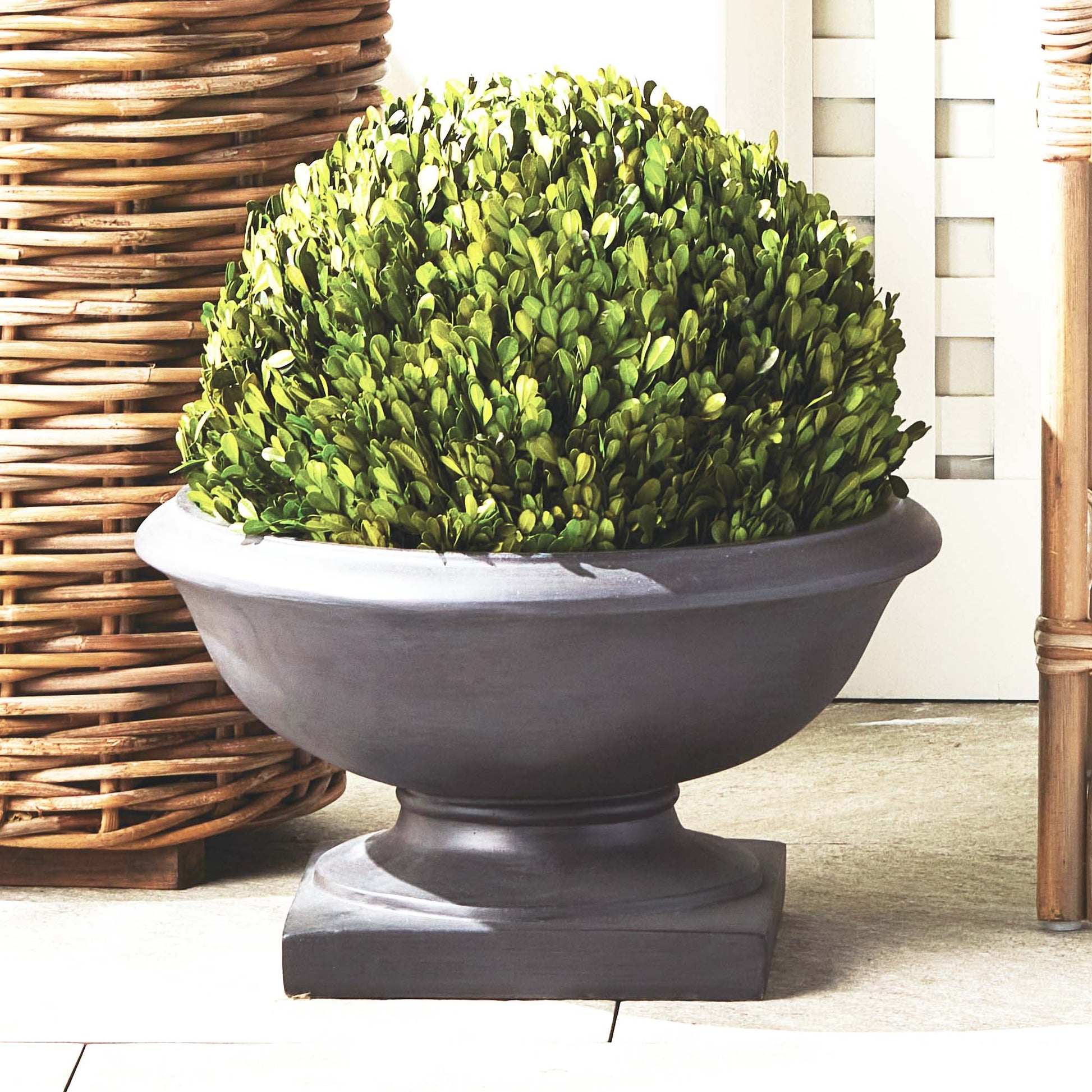 Antique black footed bowl 18.5 inch - stylish home accent (Image4).