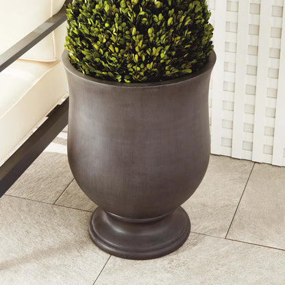 Antique black round footed planter 17.75 inch - stylish home accent (Image4).