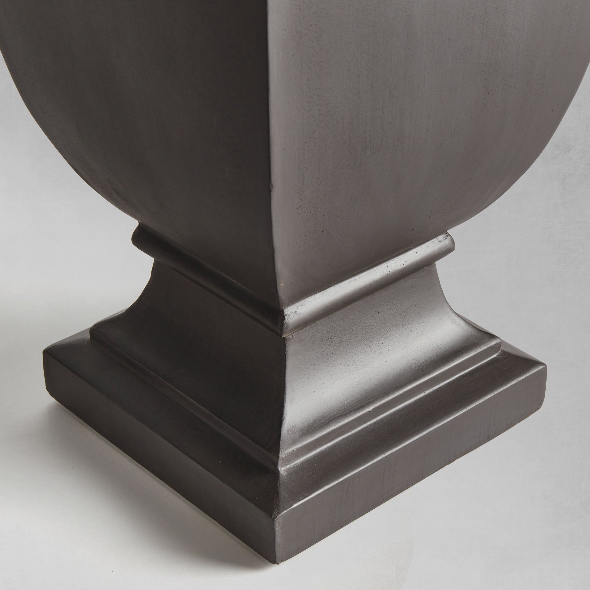 Antique black square footed large planter 17 inch - stylish home accent (Image2).