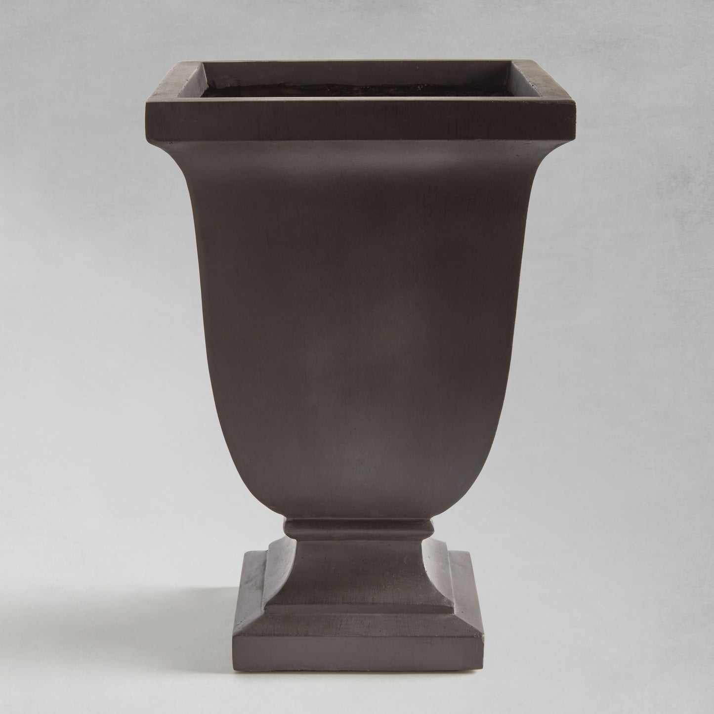 Antique black square footed small planter 14.5 inch - stylish home accent (Image3).