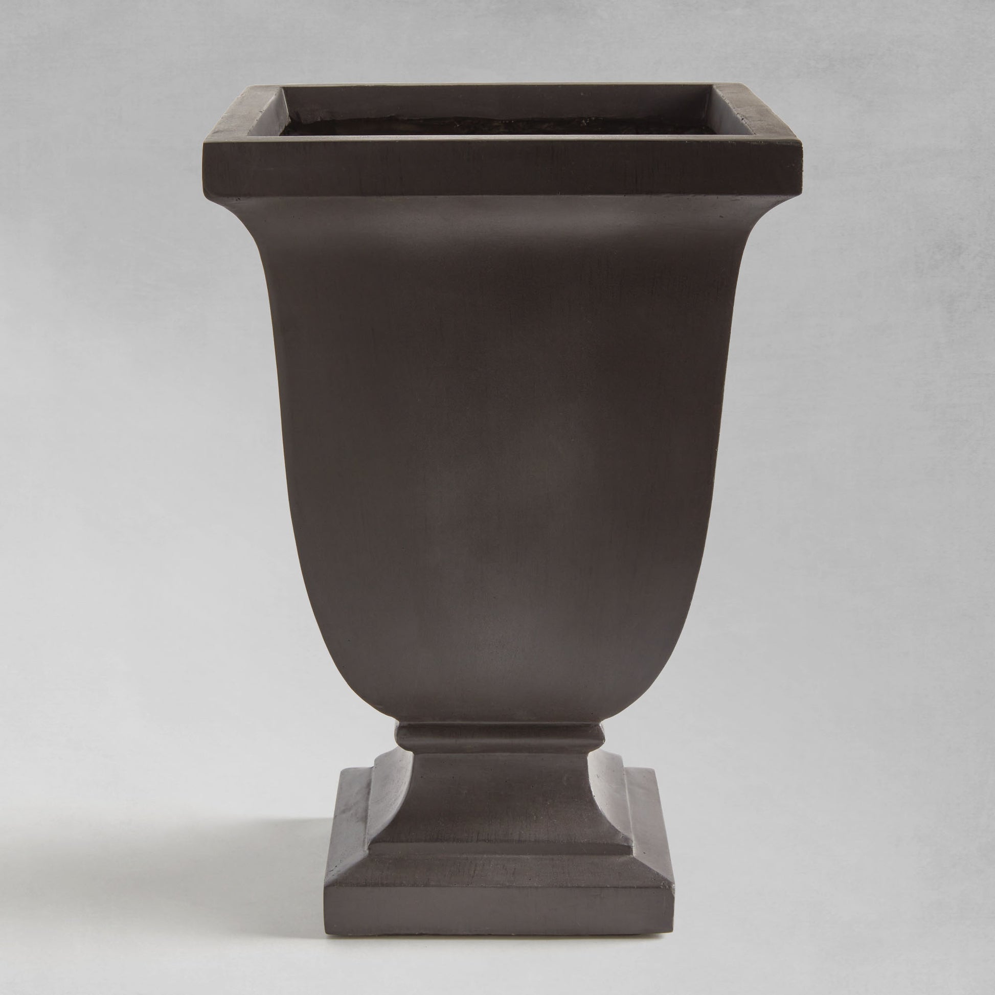 Antique black square footed small planter 14.5 inch - stylish home accent (Image3).
