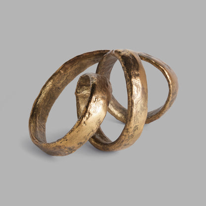 Antique brass aluminum sculpture - stylish home accent (Image1).