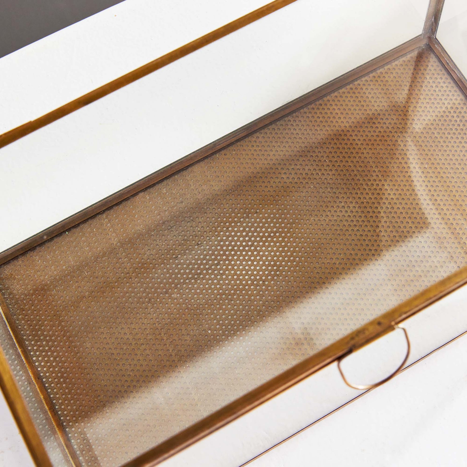 Antique brass glass rectangular display box 11 inch - stylish home accent (Image5).