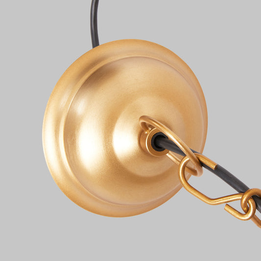 Antique brass woven metal grande pendant 18 inch - stylish home accent (Image2).