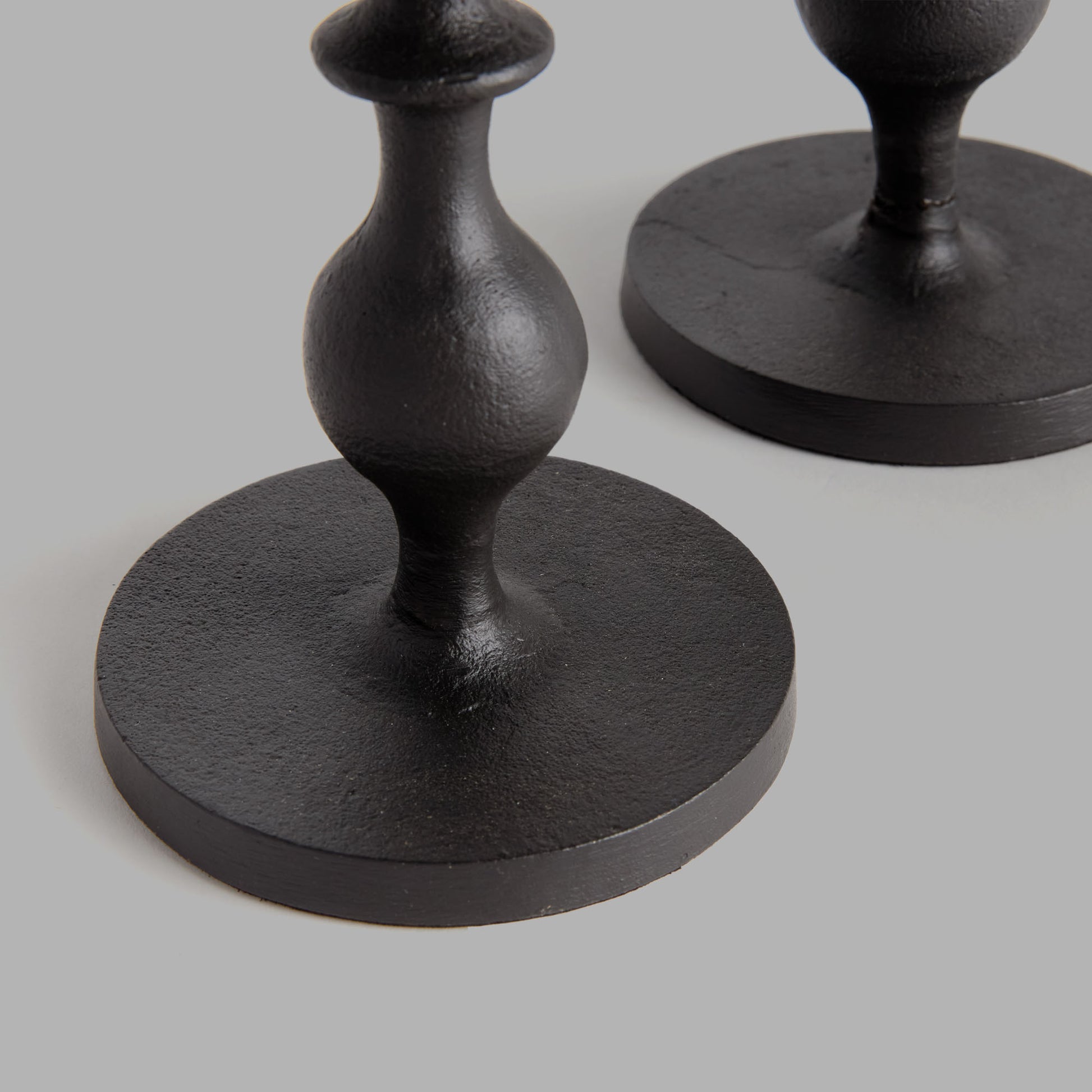 Black bronze taper candle holders (set of 2) - stylish home accent (Image2).