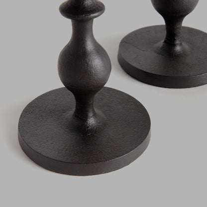 Black bronze taper candle holders (set of 2) - stylish home accent (Image2).