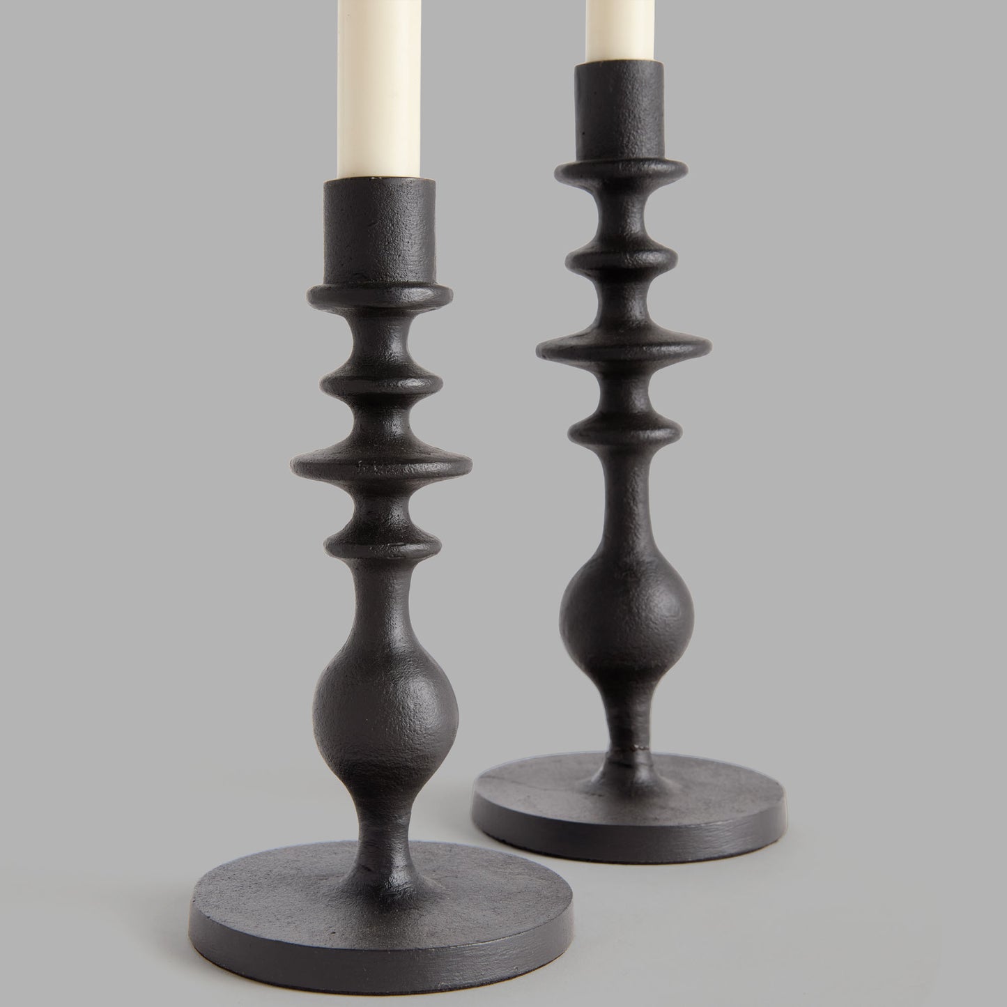 Black bronze taper candle holders (set of 2) - stylish home accent (Image3).