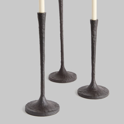 Black bronze taper candle holders (set of 3) - stylish home accent (Image3).