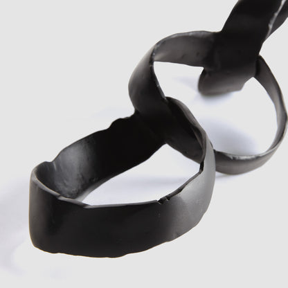 Black chain link aluminum sculpture - stylish home accent (Image3).