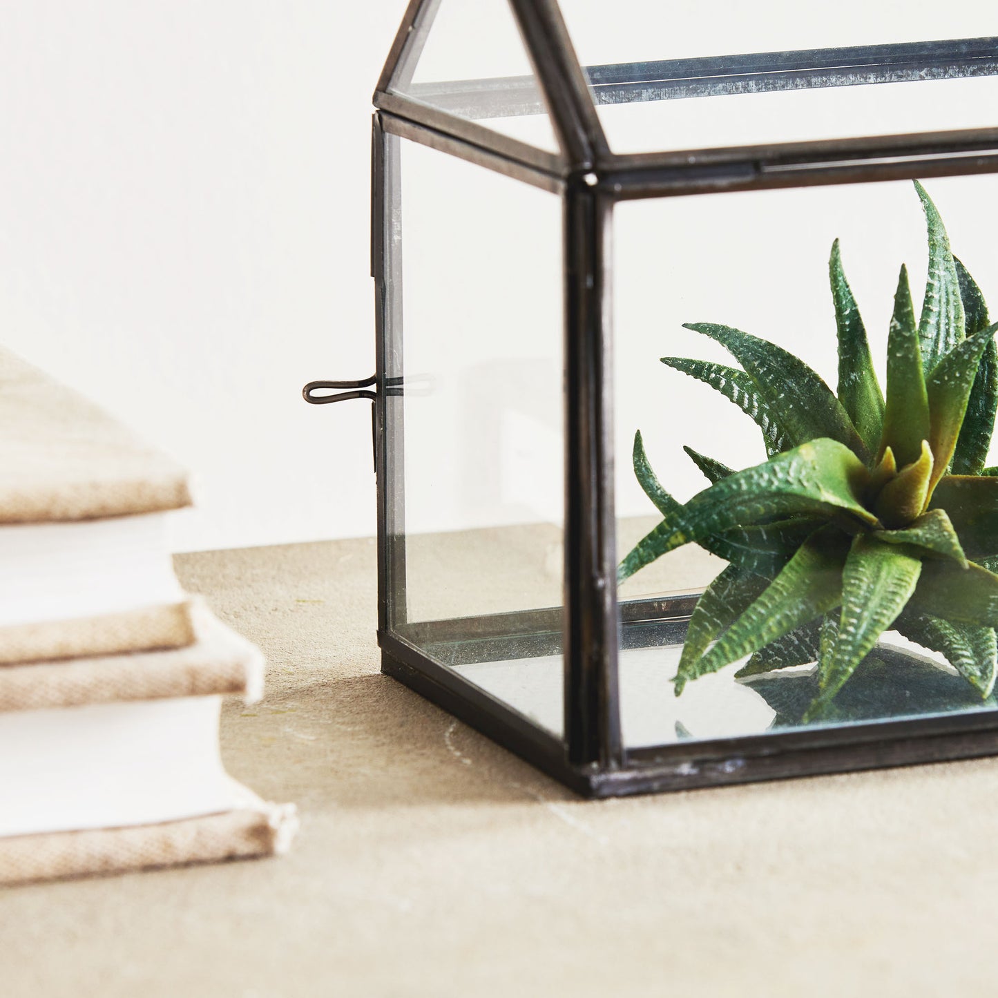 Black glass greenhouse terrarium 6 inch - stylish home accent (Image3).