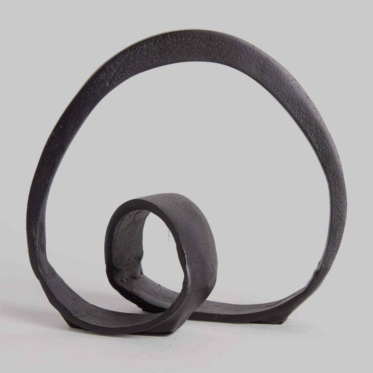 Black matte cast aluminum sculpture - stylish home accent (Image2).