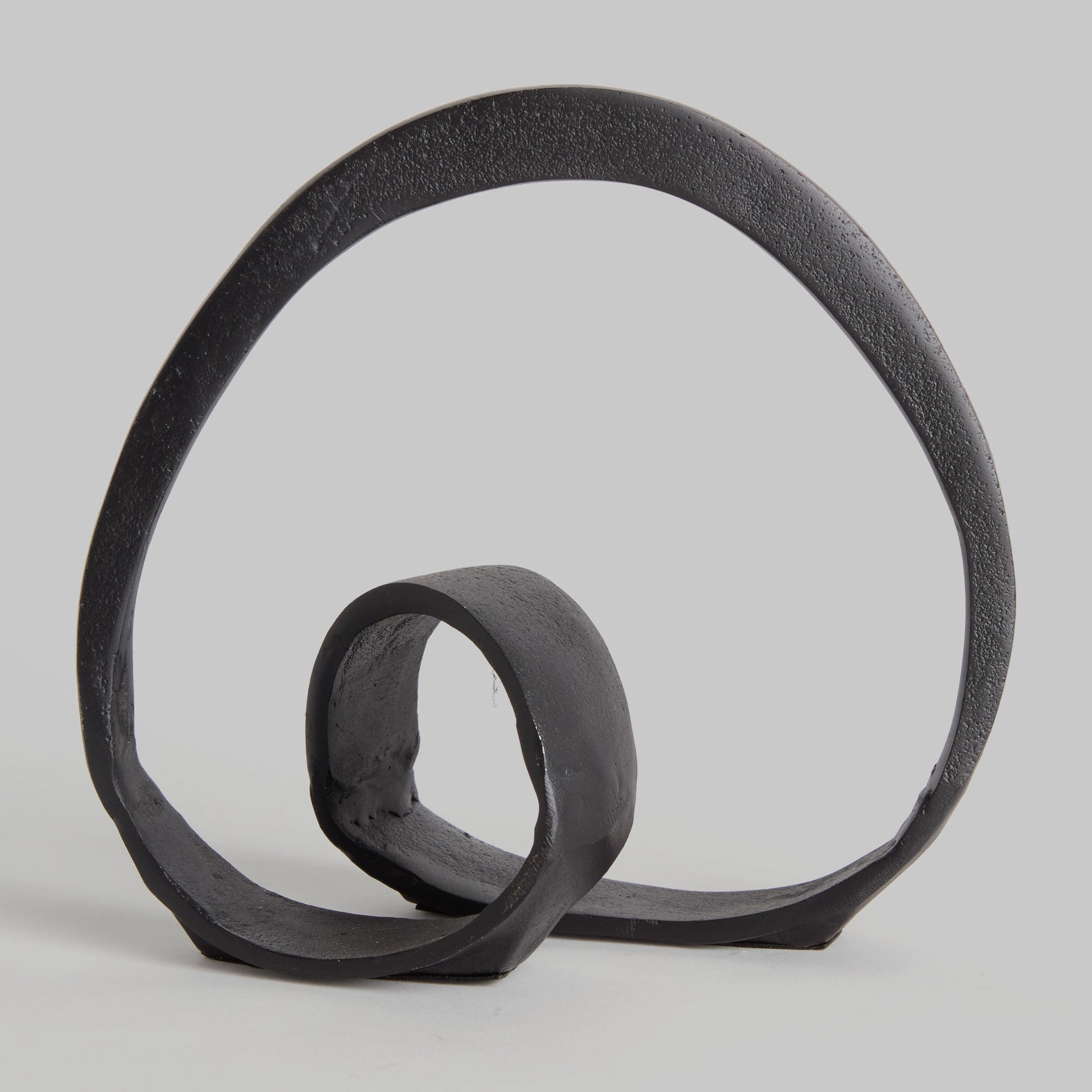 Black matte cast aluminum sculpture - stylish home accent (Image2).