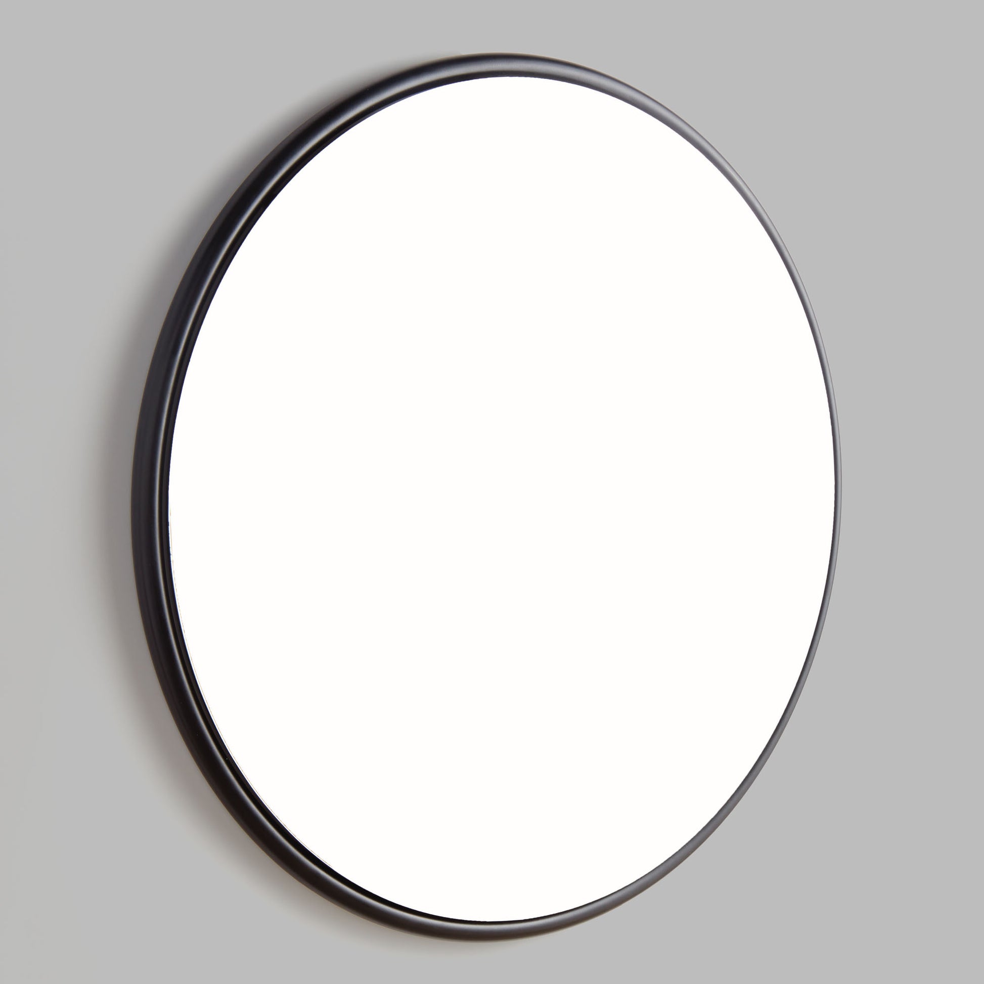 Black round beveled mirror large 33.5 inch - stylish home accent (Image1).