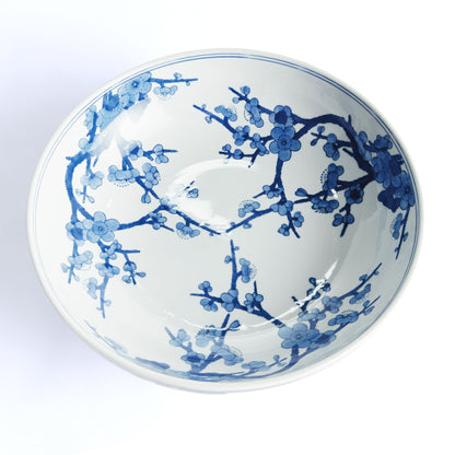 Blue and white ceramic footed bowl - stylish home accent (Image3).